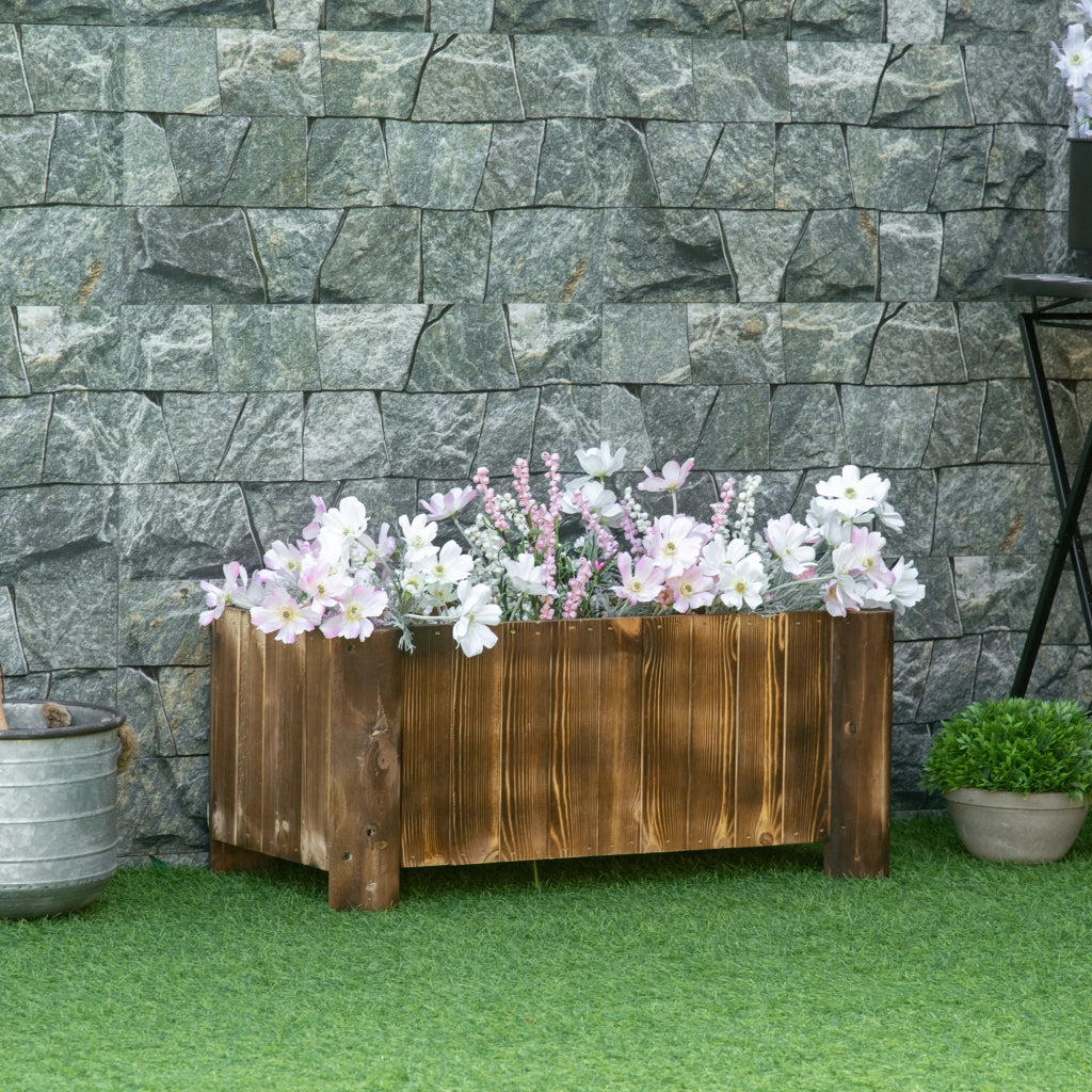 Fioriera Rettangolare ¨C zephmum ¨C 70x35x30 cm Legno Naturale