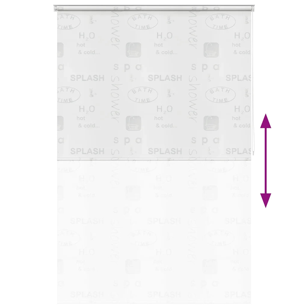 Tenda a Rullo per Doccia 160x240 cm con Scritta Splash  cod mxl 48106