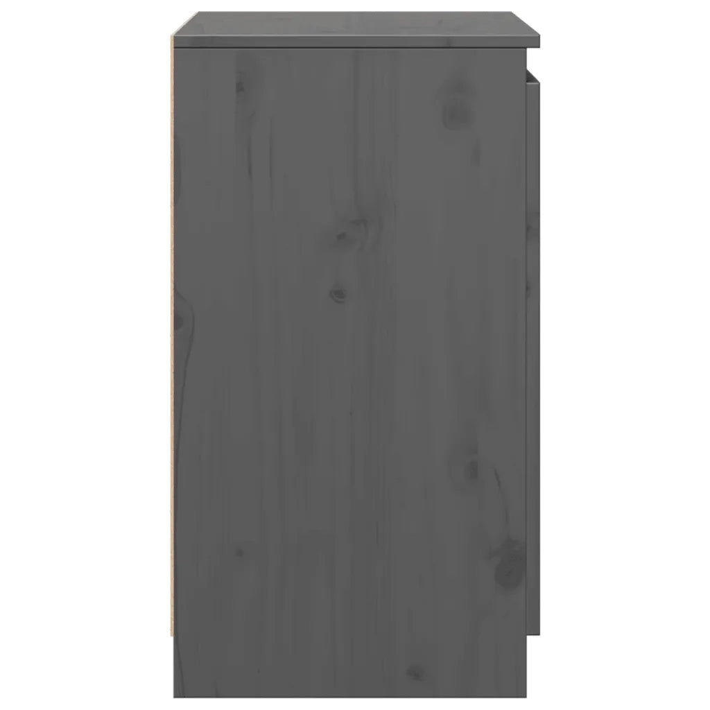 Armadietto Grigio 60x36x65 cm in Legno Massello di Pino CFW5504310