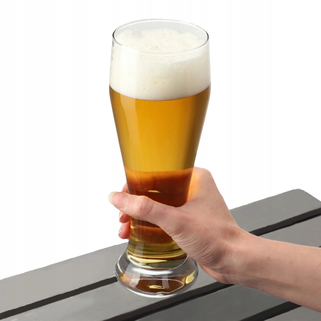 Boccale da birra KADAX da 665 ml in vetro, alto, confezione da 2 pezzi