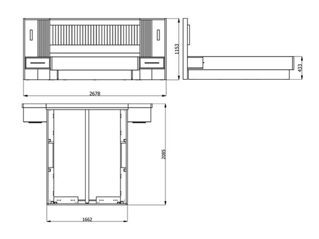 Letto Matrimoniale Casotto, Letto Matrimoniale Dimensione Materasso 160x200 cm, Marrone Rovere Nodi