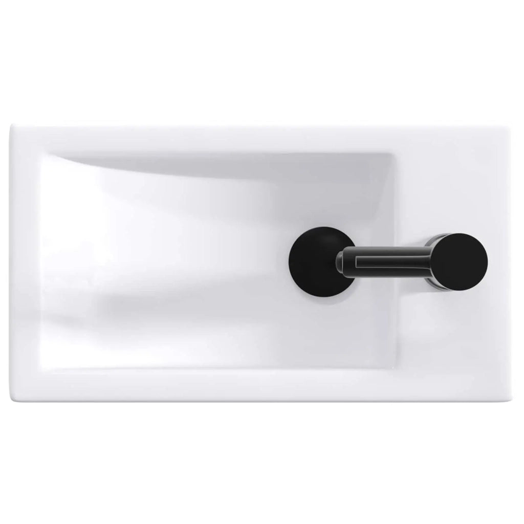 Lavabo da bagno Nero Opaco 45,5 x 25,5 x 13 cm Metallo CFW3829380
