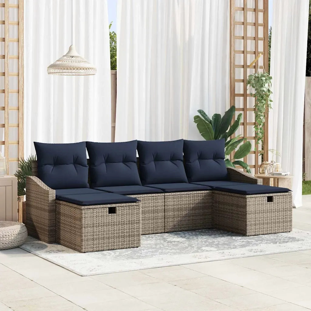 Set di divani con cuscino 5 pcs polyrattan 3360656