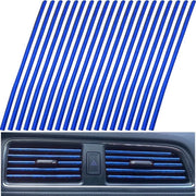 Decorative strips per auto - Decorative strips - Materiale iaciante azzurro ghiaccio - Per l'aspirazione e l'escapamento d'aria - Per progetti di fai da te - 20 pezzi