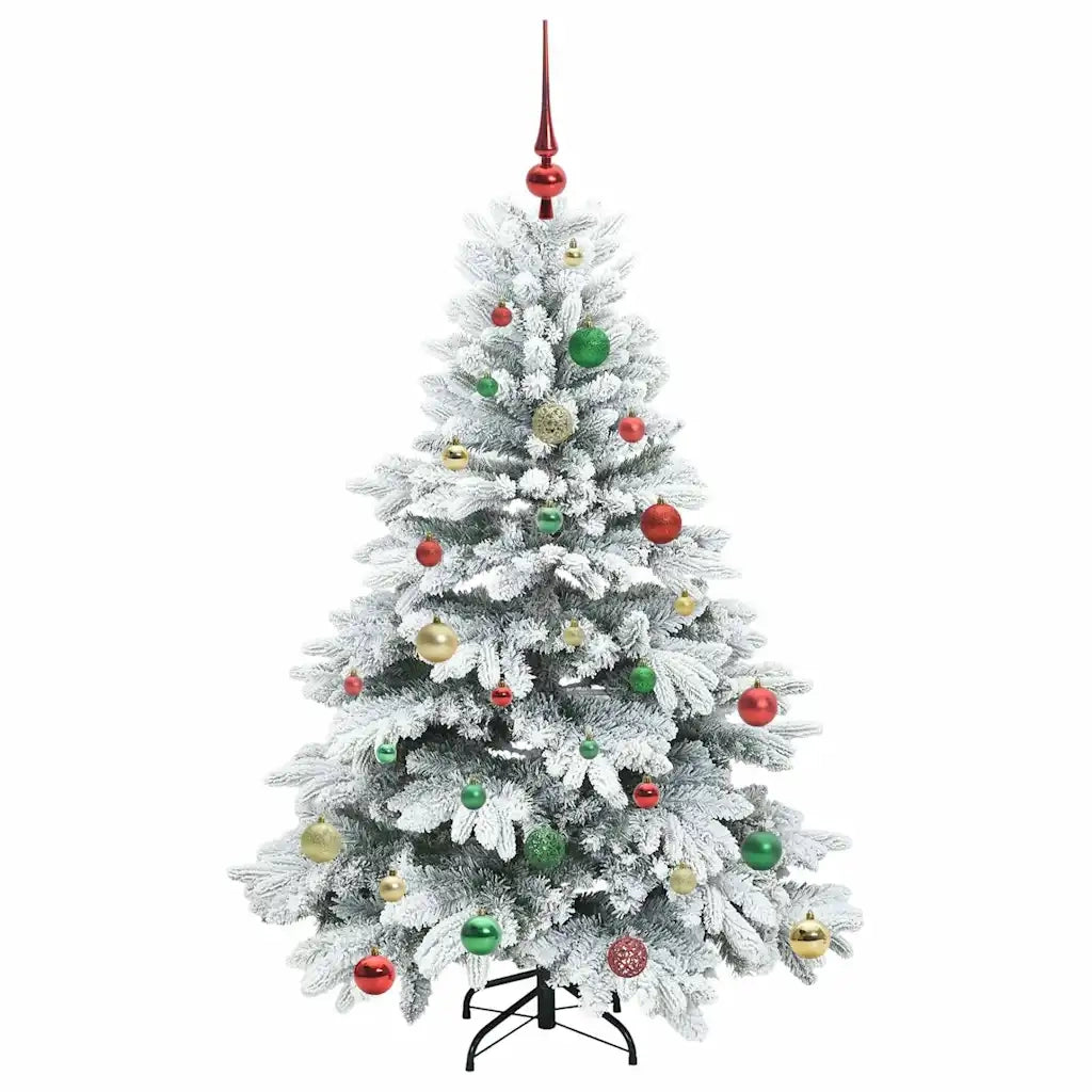 Albero di Natale | Decorazioni natalizie artificiale con 150 LED Bianco 150 cm PE e PVC