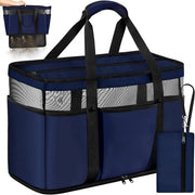 Borsa da spiaggia grande per donne - XXL con chiusura a zip, impermeabile e pieghevole - respirante e 45 litri - ideale per spiaggia, estate, vacanza e campeggio.