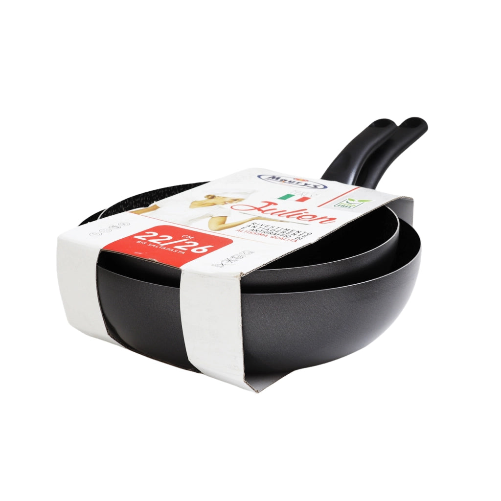 MAURY'S JULIEN BIS DI PADELLE SALTAPASTA 22 E 26 CM COLORI ASSORTITI