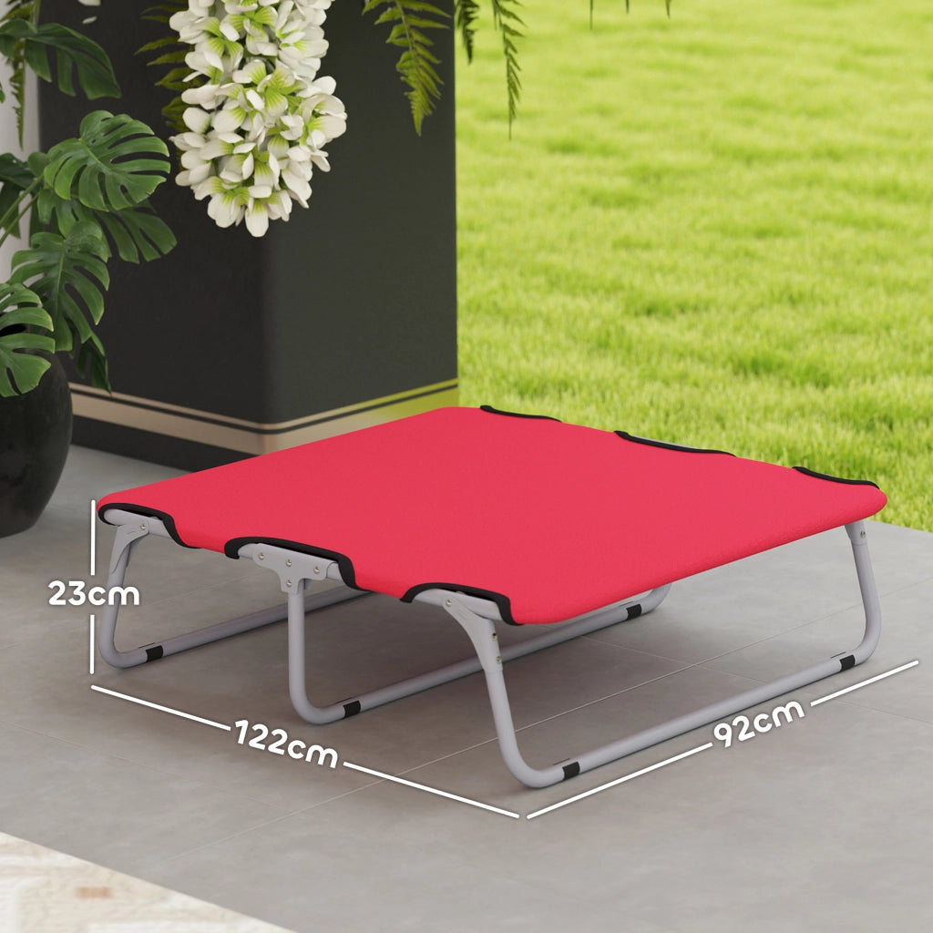 Brandina Pieghevole per Cani - Xylo - Metallo e Tessuto Oxford, 71x58x20 cm, Rosso