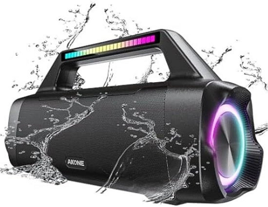 Altoparlante Bluetooth / Con illuminazione LED / 20 Ore di autonomia batteria / Grande basso / Impermeabile / Portatile / Altoparlante / Boombox