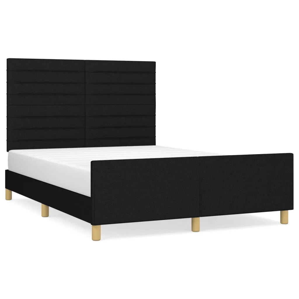 Giroletto senza Materasso Nero 140x190 cm in Tessuto