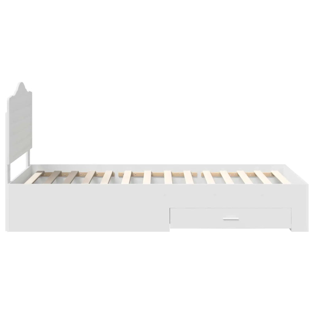 Struttura del letto Bianco 90 x 190 cm Legno multistrato