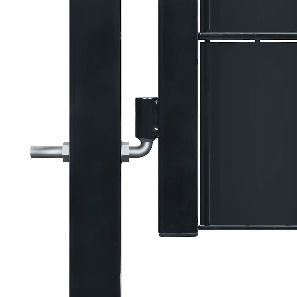 Cancello per Recinzione in PVC e Acciaio 100x100 cm Antracite 145233