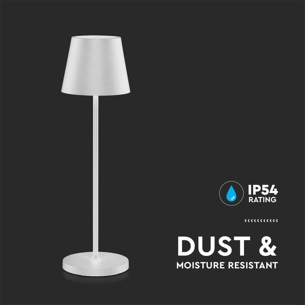 Trade Shop - Lampada Da Tavolo Senza Fili Led Bianca Dimmerabile Touch Luce Bianca Calda 2 W -