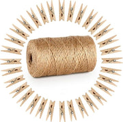 Cordone per giardinaggio cordone di juta 100 m naturale 35 cm pinze per bucato clip per abbigliamento confezione regalo