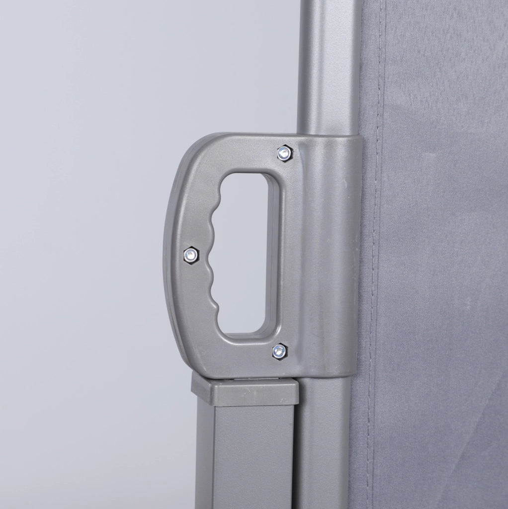 Tenda da sole laterale retraibile per balcone e terrazzo; impermeabile; grigio scuro