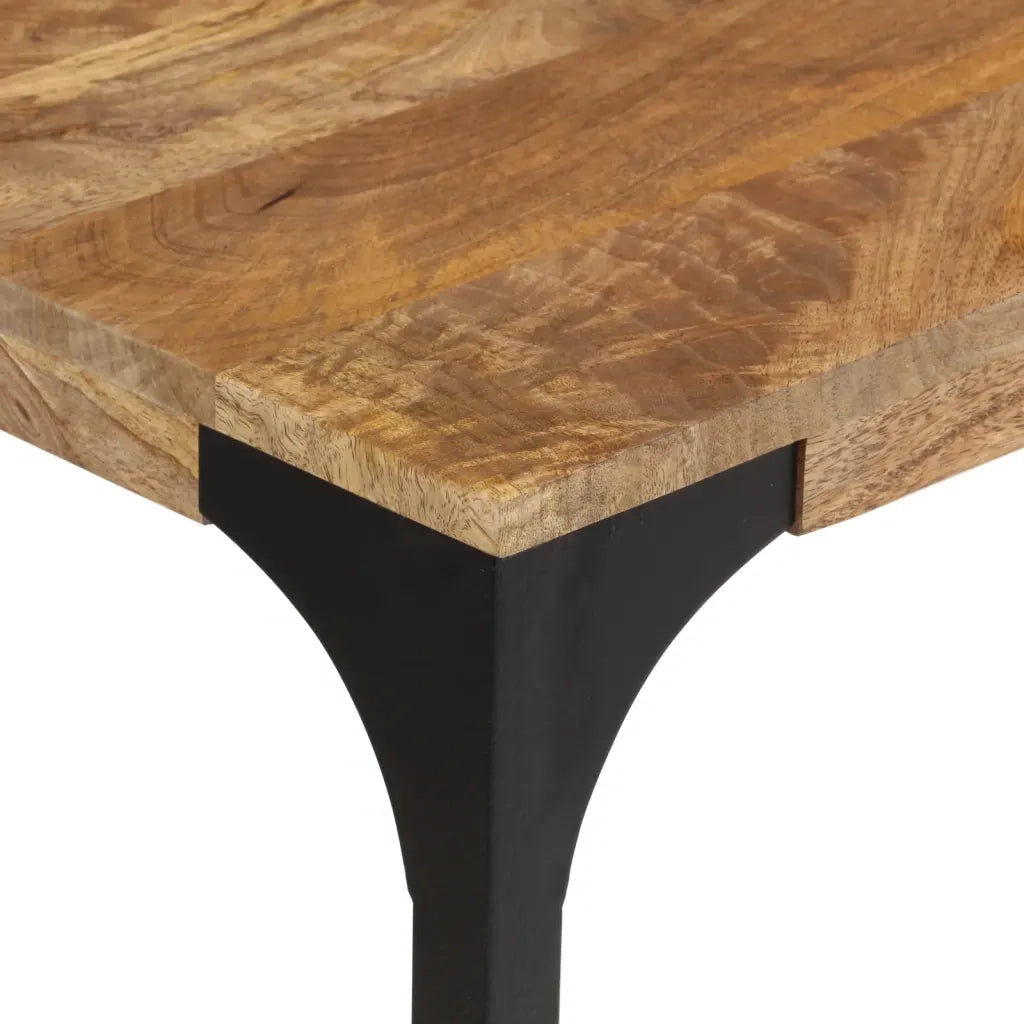 Tavolo Consolle Marrone 110x35x76 cm Massello Mango e Ferro 374901