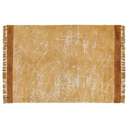 Tappeto moderno in viscosa con frange 160 x 230 cm arancione stile moderno contemporaneo camera da letto soggiorno