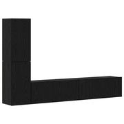 Mobile TV da Parete 2 pz | Armadietto TV | Mobile Porta TV Rovere Nero Legno multistrato