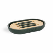 PORTA SAPONE ANNIKA- Verde Forest - cm 13 x 2 x 8,4- METAF- pezzi 1