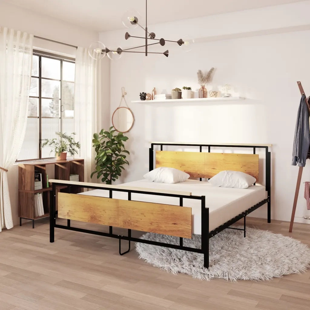 Letto matrimoniale | Letto per adulti | Giroletto in Metallo 180x200 cm