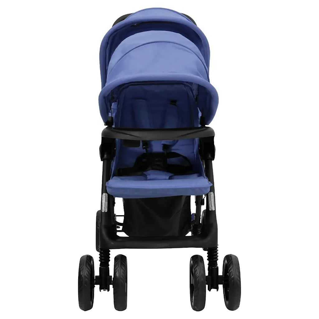 Passeggino Gemellare a Tandem Blu Marino in Acciaio CFW6847658