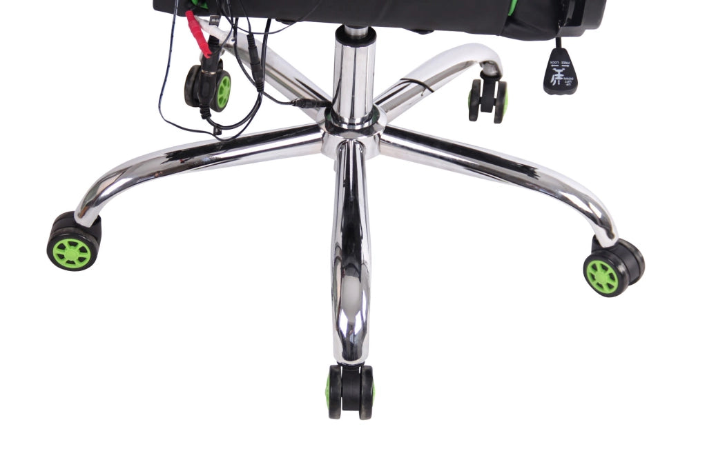 Sedia Ufficio Massaggiante Limit XM In Similpelle Nero/verde