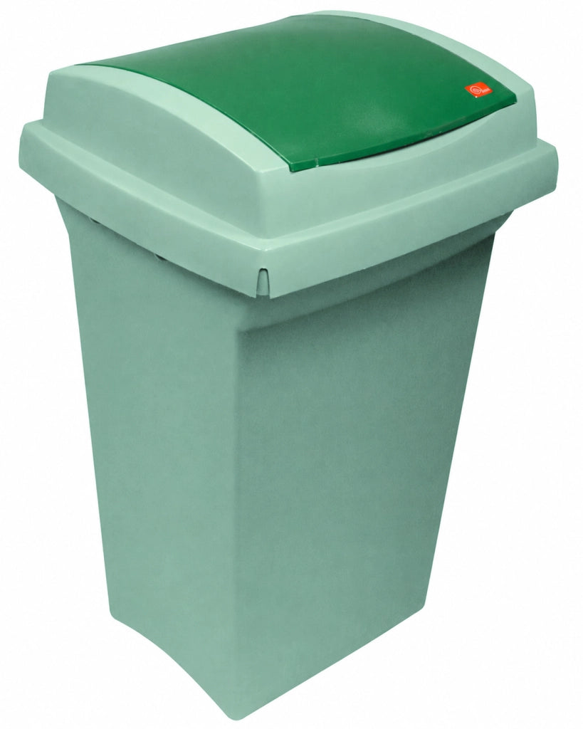 Ics Bidone Recycling per Differenziata L 50 cm 43 x 39X68H Colore Verde