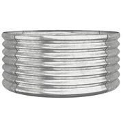 Fioriere | Cassetta per fiori | Vaso Giardino Acciaio Zincato 80x80x36 cm Argento
