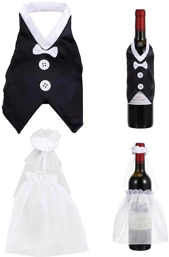 Decorazione per Vino - Bottiglia Decorativa - Festa di Matrimonio - Decorazione per la Tavola - Festa di Addio al Nubilato - Festa di Sposa - Materiali di Alta Qualità