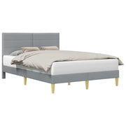 Letto matrimoniale | Letto per adulti | Struttura del letto Grigio Chiaro 140 x 190 cm Tessuto