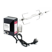 Barbecue con girarrosto da 70 cm 230 V in acciaio raffinato con forchette spiedo griglia 16_0002744