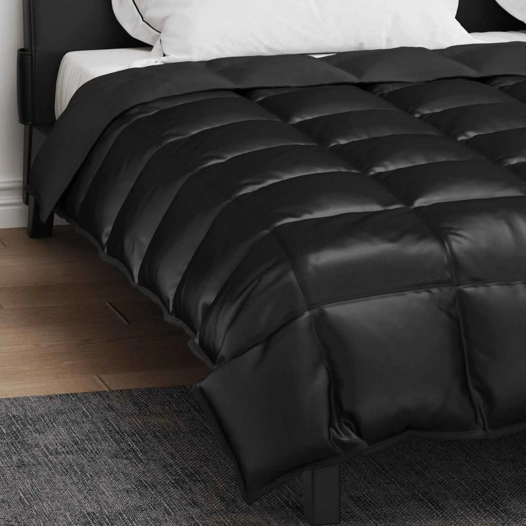 Duvet Invernale Nero 220 x 260 cm Satin e Micropile 42025858