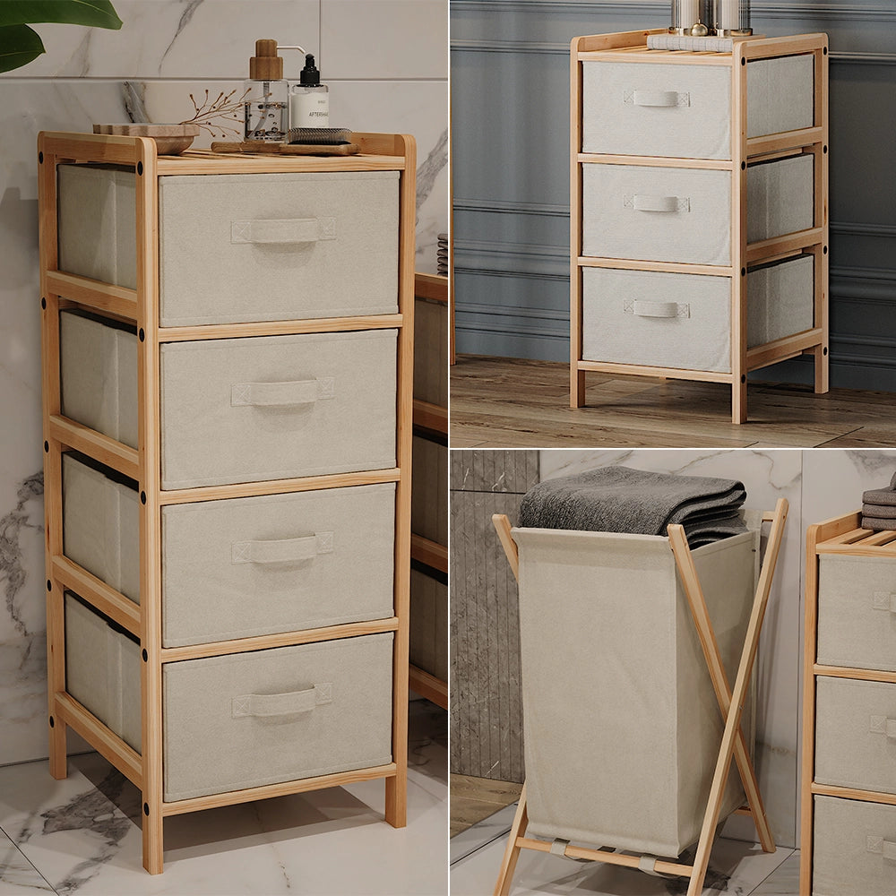 Vicco Set di mobili da bagno Beige 3 parti