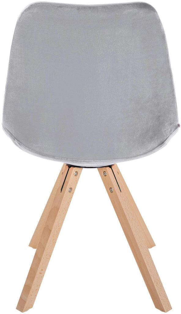 Sedia Sofia Velvet grigio chiaro,natura (quadrato)