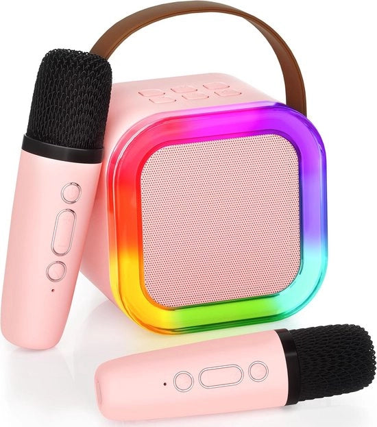 Mini speaker Bluetooth portatile con 2 microfoni wireless per bambini adulti - giocattoli regali compleanni per ragazze 4 5 6 7 8 9 10 12+ anni