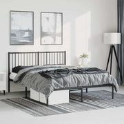 Giroletto con Testiera in Metallo Nero 150x200 cm 350866