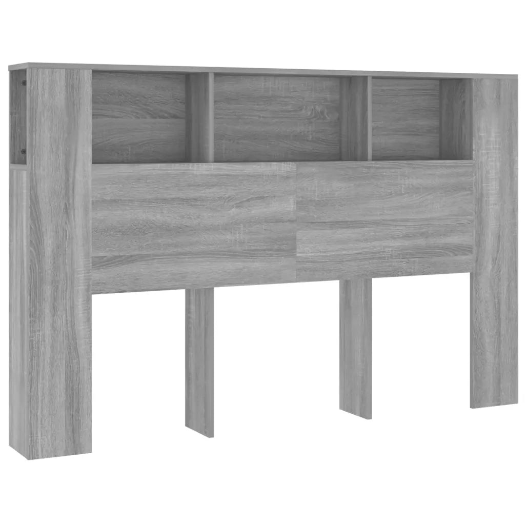 Testiera con Scomparti-Testata del letto Grigio Sonoma 160x18,5x104,5 cm