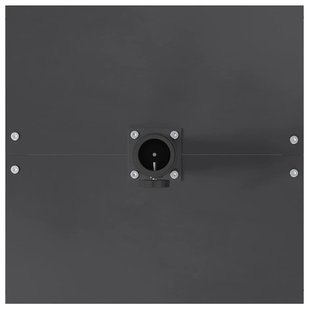 Base per ombrellone da esterno quadrata dal design moderno ed elegante 45 x 45 x 31 cm in acciaio grigio scuro codice 02_0058924.