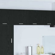 Armadio pensile 2 pcs Rovere Nero e Bianco 40 x 31 x 40 cm