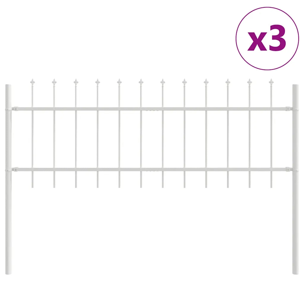 Recinzione per Giardino 3 pcs Bianco 5,1 x 0,6 m 3334058