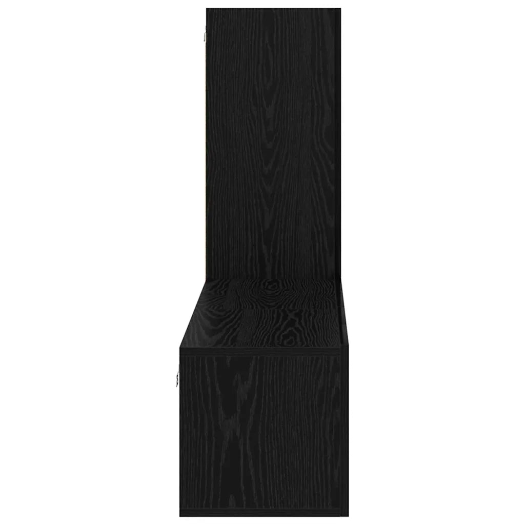vidaXL Set mobile TV 3 pcs Rovere nero 160 x 30 x 30 cm