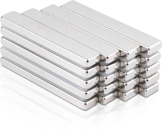 FPMYB 20 pezzi magneti forti 60 x 10 x 5 mm, magneti di neodimio extra forti superforti magneti di terra rara, magnete rettangolari per bacheca, armadio, lavagna bianca, pannello magnetico