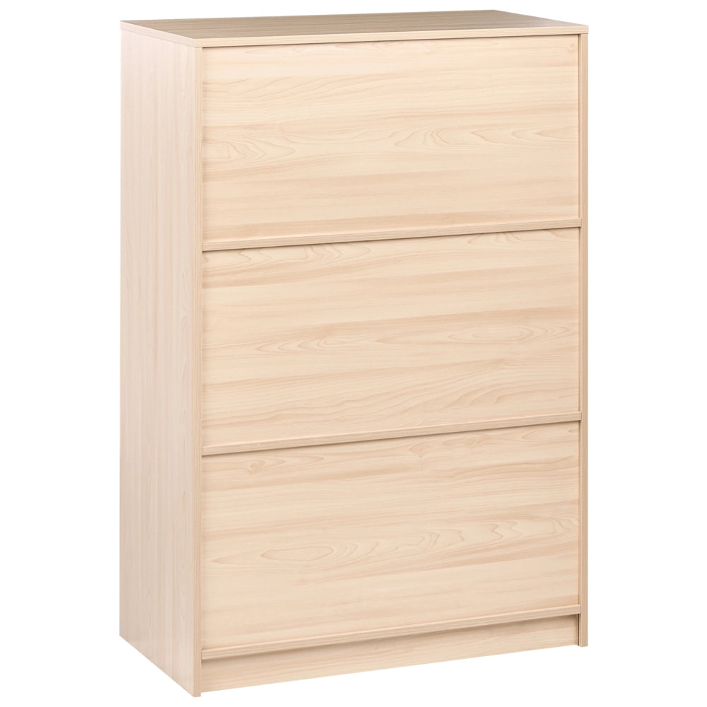 Libreria a 3 ripiani stile minimalista in truciolare 80 x 40 cm marrone chiaro