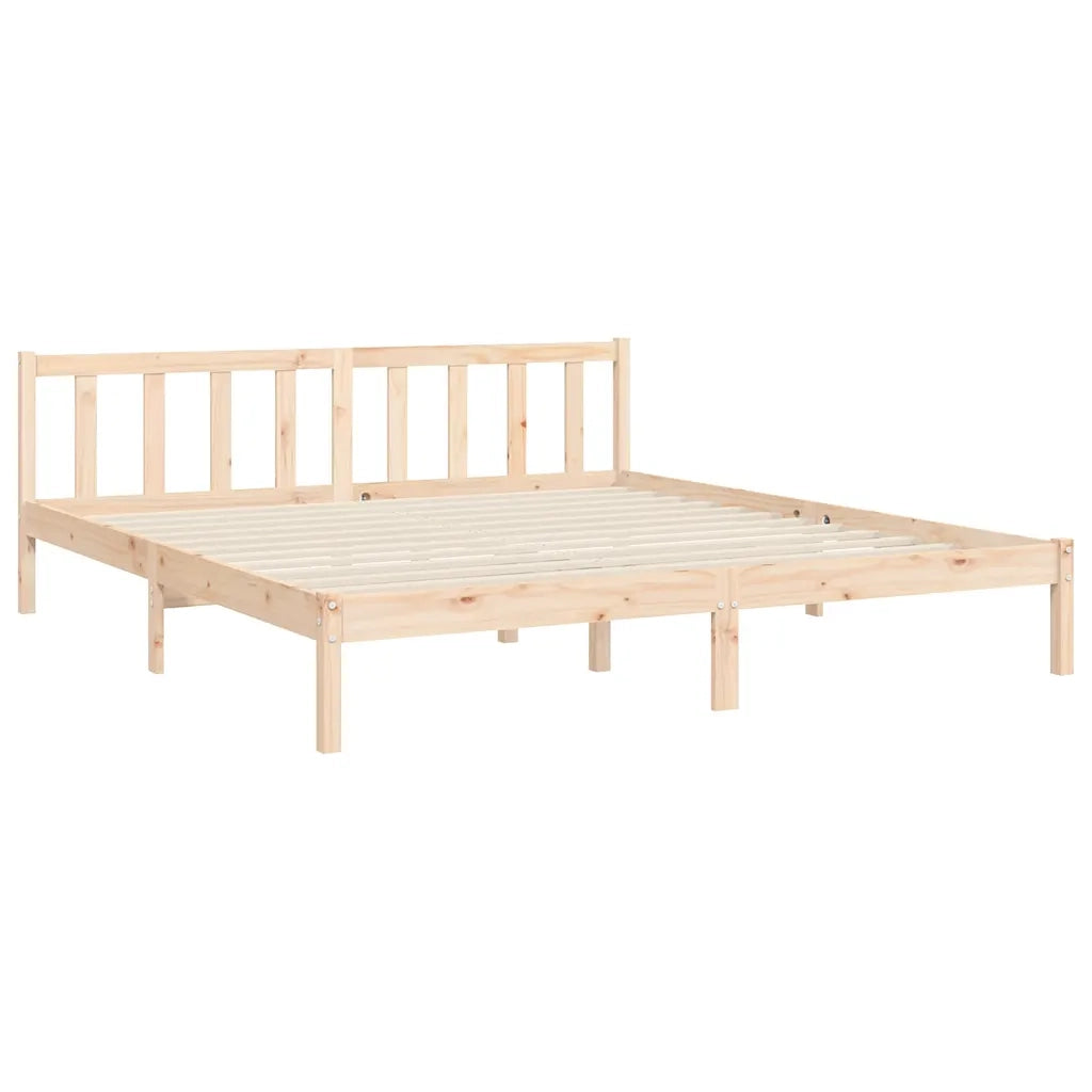 Giroletto con Testiera Super King Size in Legno Massello 3193481