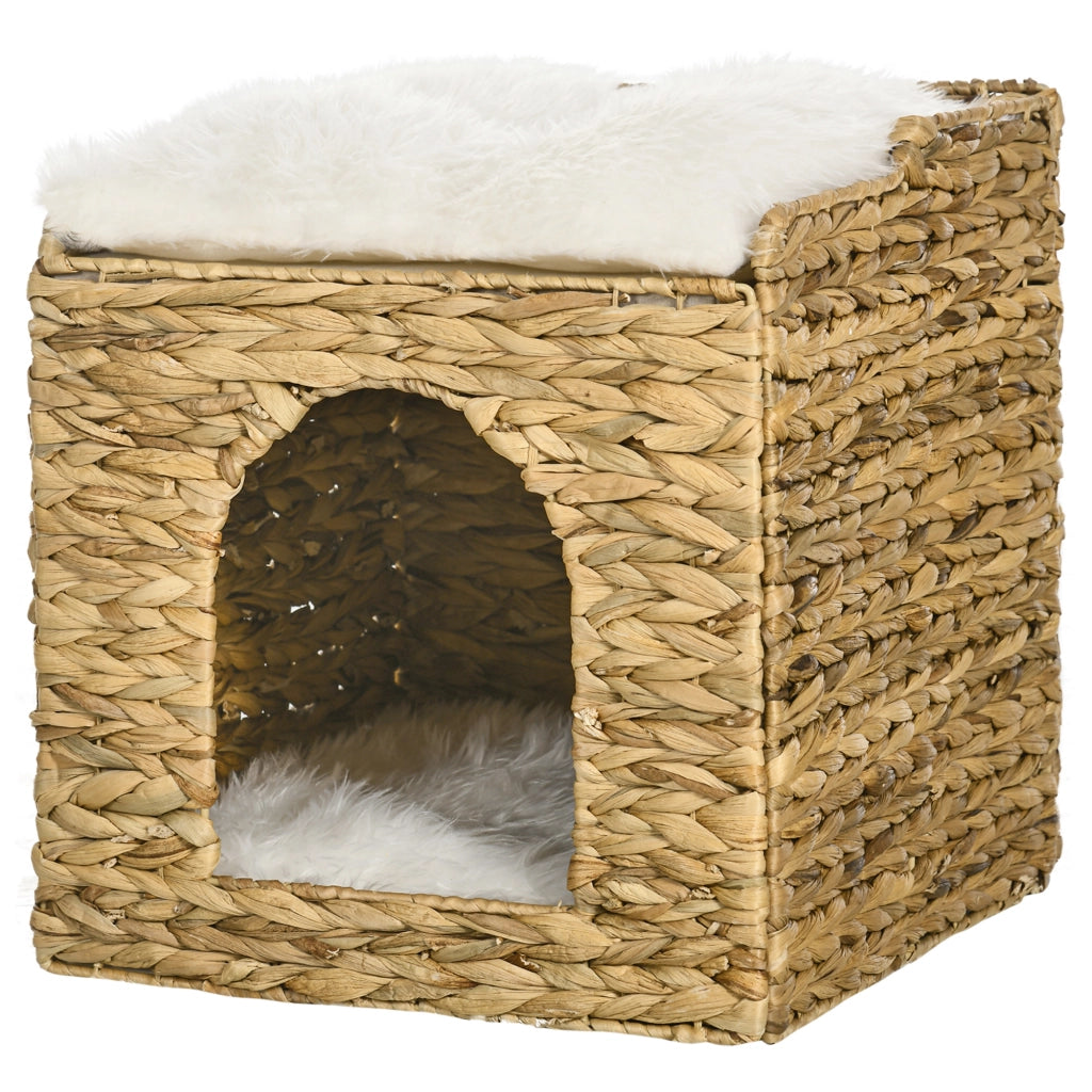 Niche pour chat 2 livelli con cuscini ¨C Zephmum ¨C 37.5x37.5x41.5 cm marrone crema