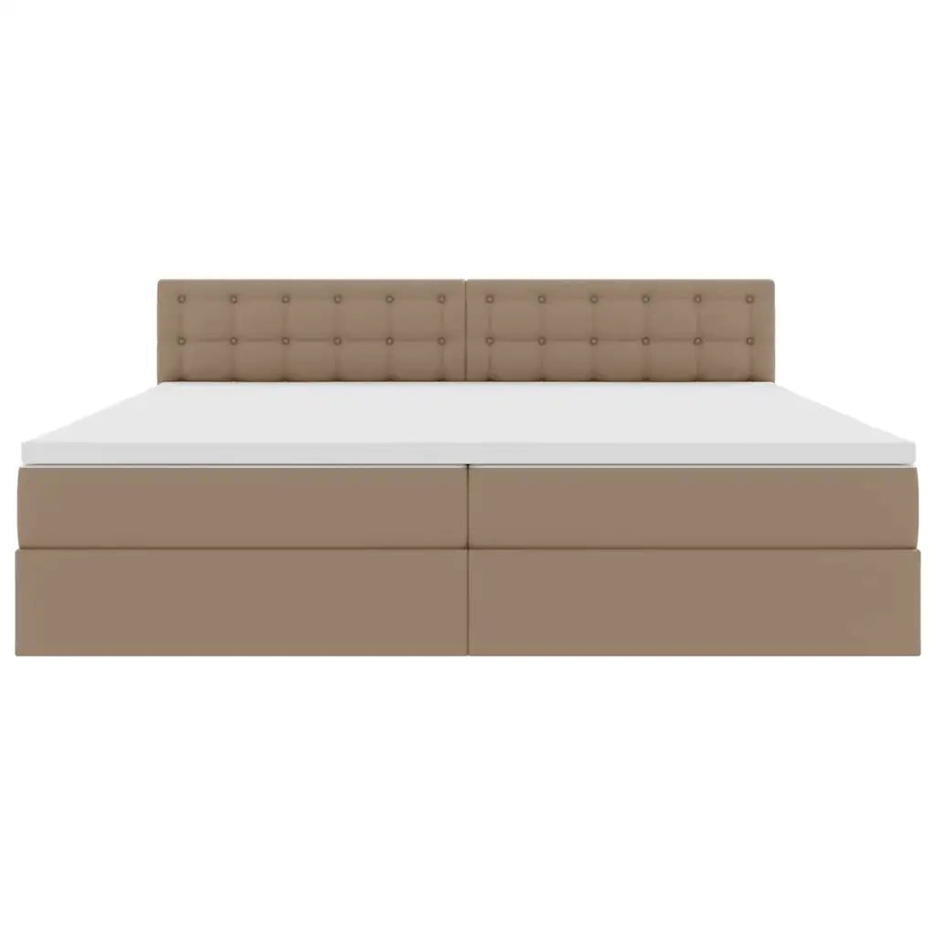 Letto con contenitore e materasso Cappuccino 200 x 200 cm