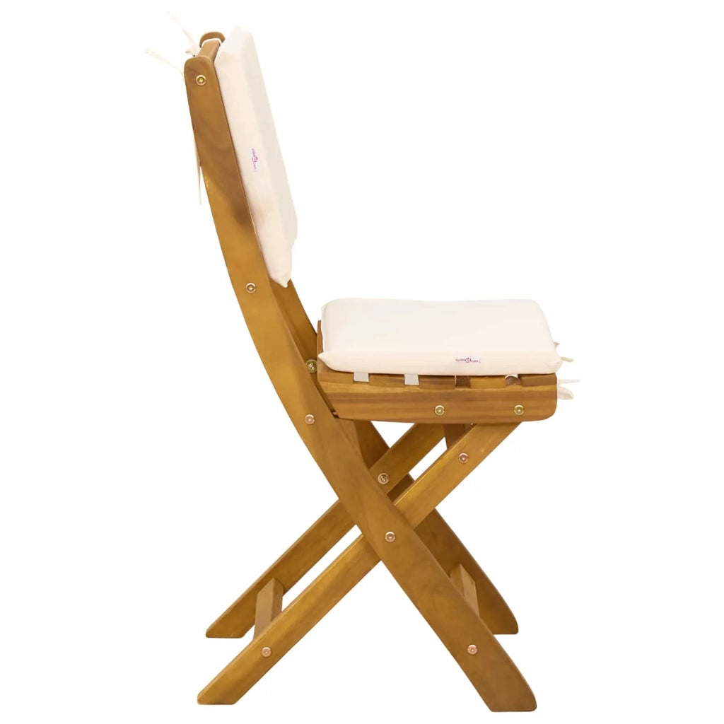 Sedie Bistro da Giardino 6 pcs Bianco Crema 38 x 46 x 85 cm