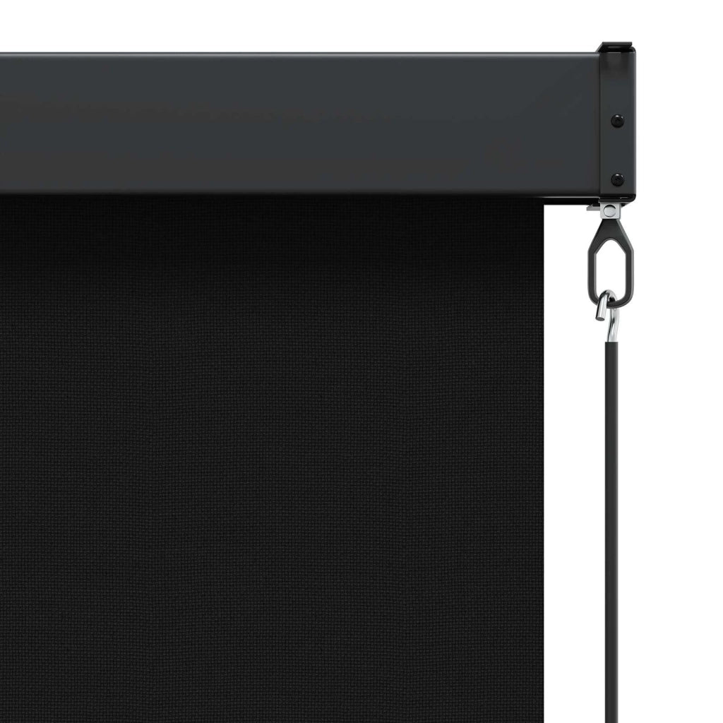 Tenda a rullo Nero 80 x 250 cm Tessuto e Alluminio 42037172