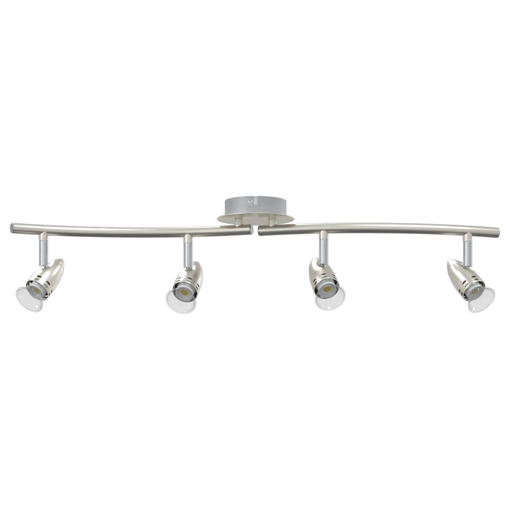 Faretto da soffitto regolabile a 4 vie Nichel opaco GU10