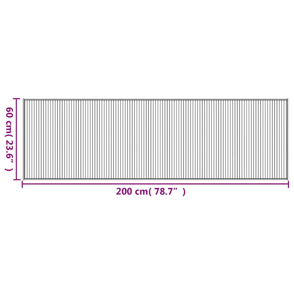 Tappeto Rettangolare Marrone 60x200 cm in BambÃ¹
